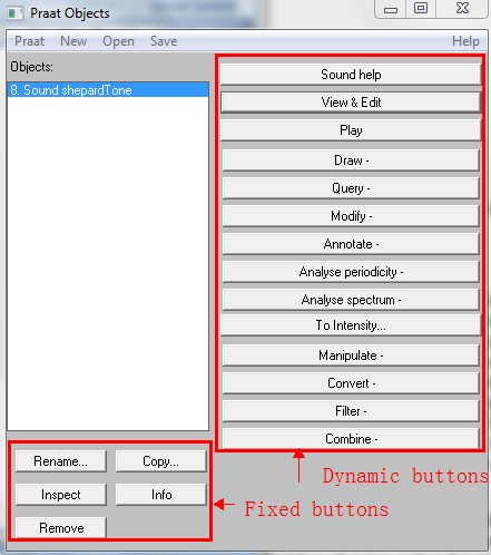 append info line praat script get intensity