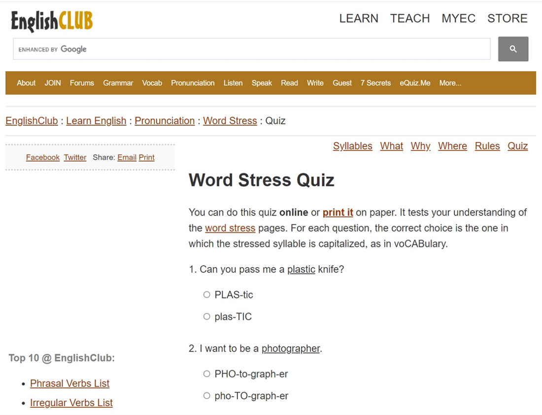 Teaching Kits for English Word Stress – Phonetics and Phonology